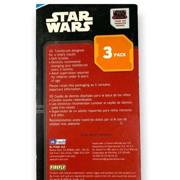 Firefly Star Wars Kids Toothbrushes Pack of 3 - Picture 6 of 10
